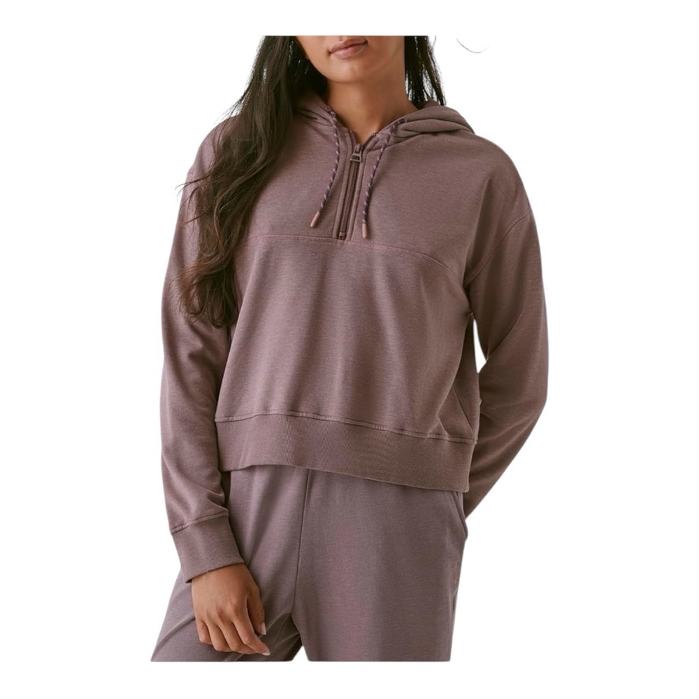 New Bass Outdoor Women's Hibernate Half Zip Hoodie Top Purple Size XLarge